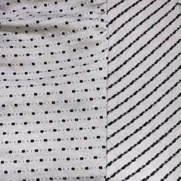 Anthropologie Postmark Gray Polka Dot Ruche Short Sleeve Top Size M - Picture 7 of 11